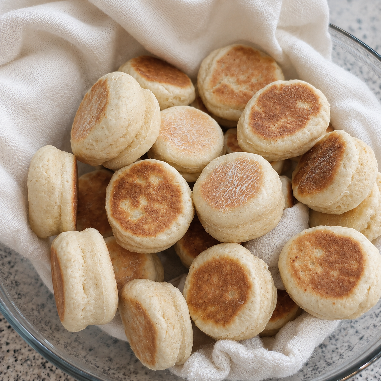 Gorditas de Lechera suaves y esponjosas, doradas en sartén y servidas recién hechas.